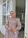 Pembe Kol Detaylı Abiye